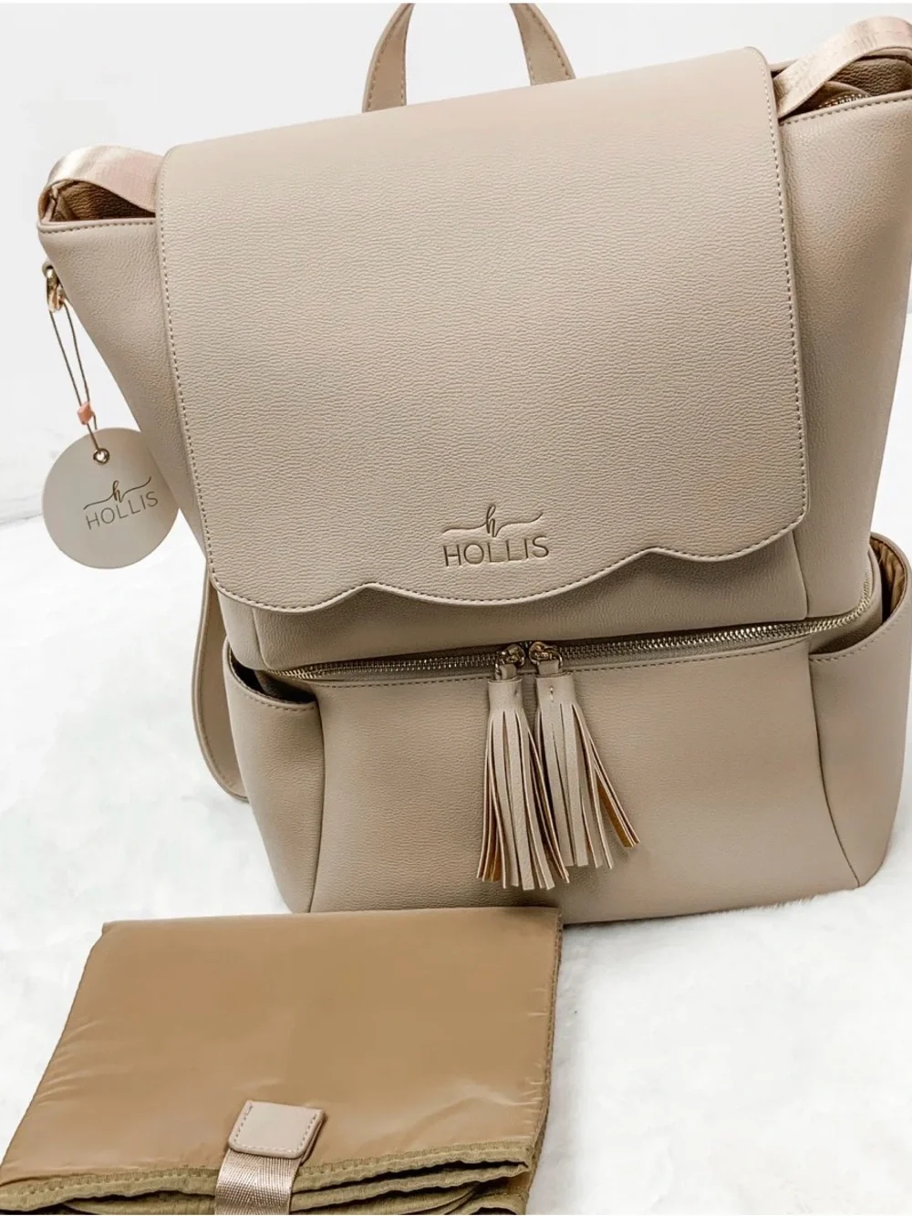NWT RETIRED- Hollis Diaper Bag in NUDE